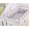 Braided Cushion Extra Long Knot bumper 360cm XXL Pillow- gray