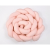 Braided Cushion Extra Long Knot bumper XXL Pillow- powder pink