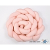Braided Cushion Extra Long Knot bumper XXL Pillow- powder pink