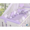 Cot bumper  - braided cushion knot