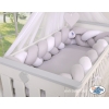 Braided Cushion Extra Thick Long Knot bumper over 3m XXL Pillow- white-gray