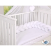 Braided Cushion Knot Baby Crib/Cot Bumper Cotton - white