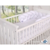 Braided Cushion Knot Baby Crib/Cot Bumper Cotton - white