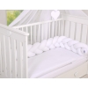 Braided Cushion Knot Baby Crib/Cot Bumper Cotton - white