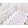 Braided Cushion Knot Baby Crib/Cot Bumper Cotton - white