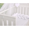 Braided Cushion Knot Baby Crib/Cot Bumper Cotton - white