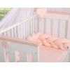Braided Knot bumper- powder pink