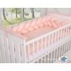 Braided Knot bumper- powder pink
