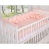 Braided Knot bumper- powder pink