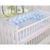 Braided Knot bumper- white-blue