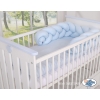 Braided Knot bumper- white-blue