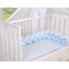 Braided Knot bumper- white-blue