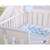 Braided Knot bumper- white-blue