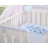 Braided Knot bumper- white-blue