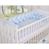 Braided Knot bumper- white-blue