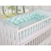 Braided Knotted Baby Crib/Cot Bumper- mint