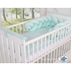Braided Knotted Baby Crib/Cot Bumper- mint