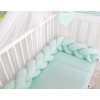 Braided Knotted Baby Crib/Cot Bumper- mint