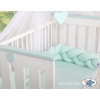 Braided Knotted Baby Crib/Cot Bumper- mint