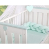 Braided Knotted Baby Crib/Cot Bumper- mint