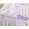 Braided Knotted bumper Decorative Knot Pillow - lilac