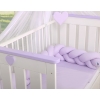 Braided Knotted bumper Decorative Knot Pillow - lilac