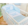 Cot bed Bedding set 3pcs- Little Prince/Princess blue