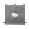 Cot tidy- Hanging hearts anthracite