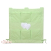 Cot tidy organiser for Cot Bed - Hanging Hearts green