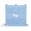 Cot tidy organiser - Hanging Hearts blue