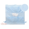 Cot tidy organiser - Hanging Hearts blue stripes
