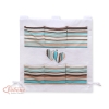 Cot tidy organiser - Hanging Hearts brown stripes