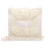 Cot tidy organiser - Hanging Hearts cream