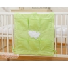 Cot tidy organiser - Hanging Hearts green stripes