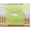 Cot tidy organiser - Hanging Hearts green stripes