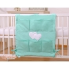 Cot tidy organiser - Hanging Hearts mint