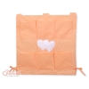 Cot tidy organiser - Hanging Hearts orange