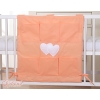Cot tidy organiser - Hanging Hearts orange