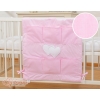 Cot tidy organiser - Hanging Hearts pink stripes