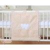 Cot tidy organiser - Hanging Hearts white dots on beige