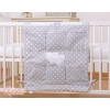 Cot tidy organiser - Hanging Hearts white dots on Gray