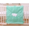 Cot tidy organiser - Hanging Hearts white dots on mint
