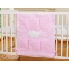 Cot tidy organiser - Hanging Hearts white dots on pink