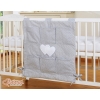 Cot tidy organiser - Hanging Hearts white polka dots on Gray