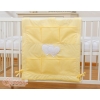 Cot tidy organiser - Hanging Hearts yellow stripes