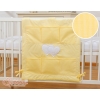 Cot tidy organiser - Hanging Hearts yellow stripes