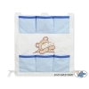 Cot tidy- Teddy Bear Barnaba blue