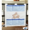 Cot tidy- Teddy Bear Barnaba blue