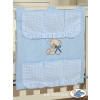 Cot tidy- Teddy Bear with bow blue