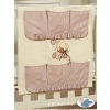 Cot tidy- Teddy Bear with bow brown